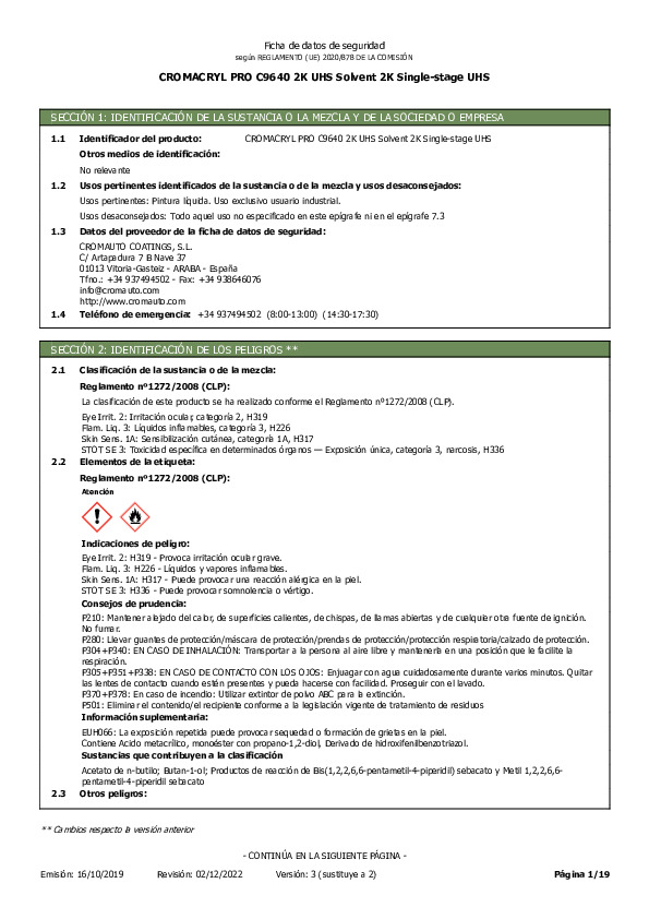 CROMACRYL PRO - C 9640 2K UHS